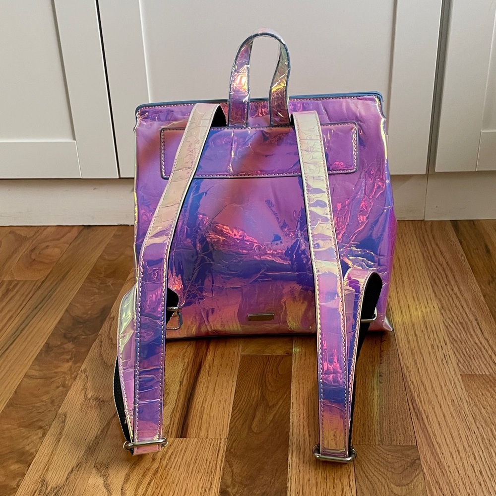 Iridescent Lavender Holographic Backpack - Picture 3 of 6